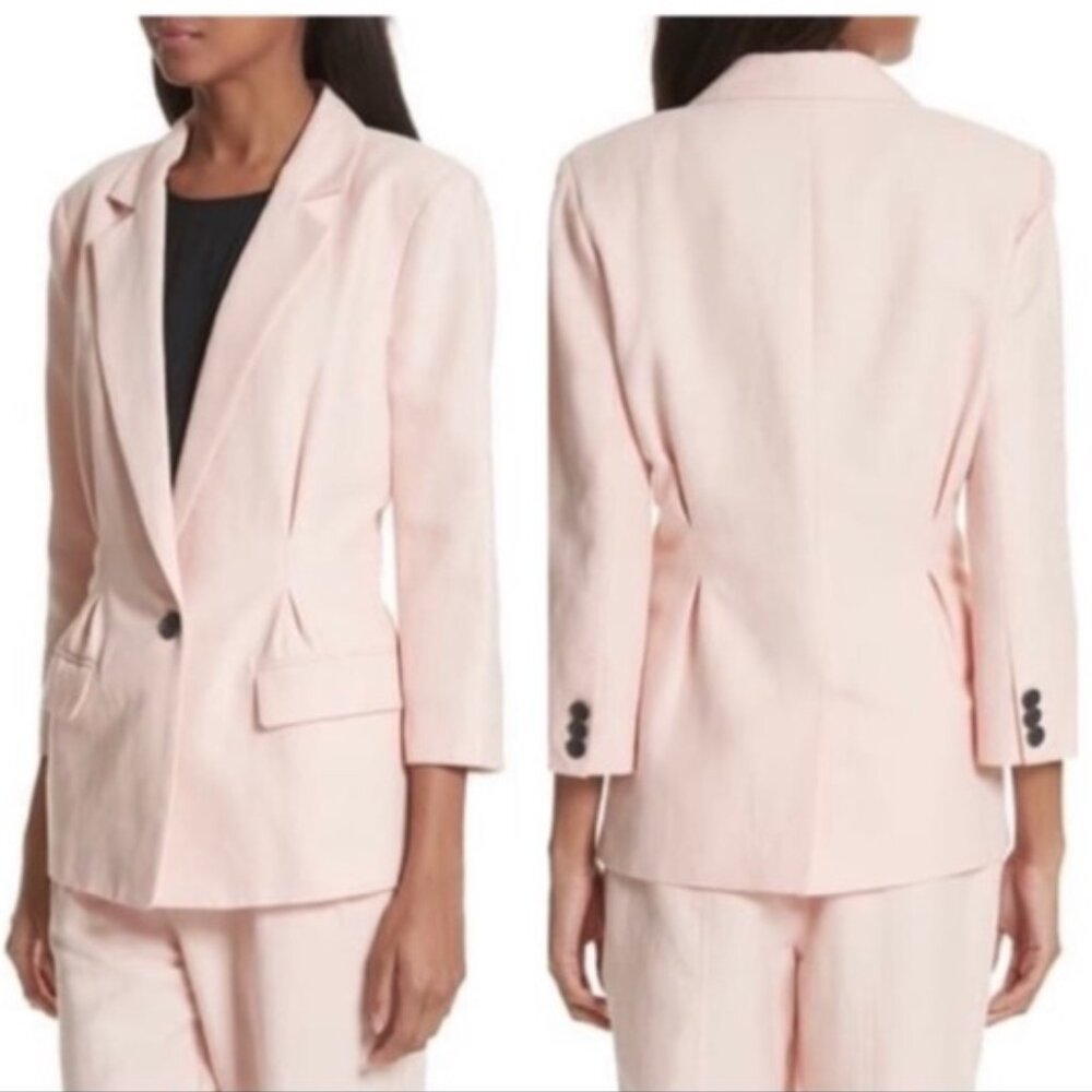 Joie Linen and Cotton Pink Blazer